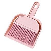 Asien 2 Pcs/Set Sweeping Dustpans Mini Desktop Cleaning Brush Small Broom Dustpan Sweep Set Cleaning Products(Pink)