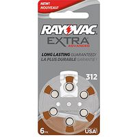 Rayovac Extra Advanced Mercury Free Hearing Aid Batteries Size 312 + Battery Holder Keychain Kit (40 Batteries)