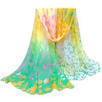 Clearance,Yang-Yi Women Scarf Fashion Design Printed Silk Soft Silk Chiffon Shawl Wrap Wraps Scarf Scarves (Yellow)