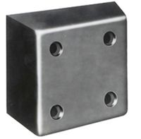 Durable Corporation Rubber Molded Bumper, Rectangular, Horizontal Mount, 4 Holes, 12" Length, 12" Width, 4-1/2" Depth