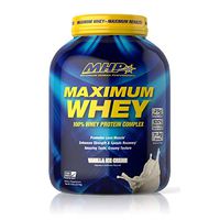 MHP Maximum Whey Protein, 25g Fast Acting Delicious Tasting Protein, Enhances Strength & Speeds Recovery, Vanilla Ice Cream, 50 Servings