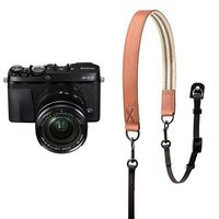 Fujifilm X-E3 Mirrorless Digital Camera w/XF18-55mm Lens Kit - Black w/ Fujifilm Premium Leather Camera Strap - Brown