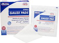 Dukal Gauze Pad, 4"x4", 12 ply, Sterile, 1/pk 100pk/bx 12bx/cs 12 pcs sku# 1303804MA