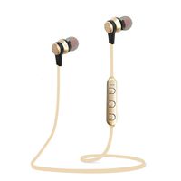 Woostar Bluetooth Headphones, Bluetooth 5.0 Wireless Magnetic Earbuds Sweatproof Earphones Stereo Headphones for Running Workout Gym Noise Cancelling (Gold)