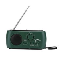 Emergency Radio,4-Way Powered Solar Power, Cranking Handle, USB,Battery AM/FM Radio with LED Flashlight Emergency Phone Charger Survival Accessory (Green)