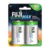 Fuji EnviroMAX Super Alkaline D Cell Eco Friendly Batteries (Pack of 12)