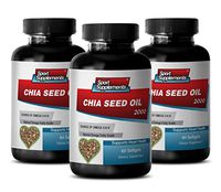 Support Heart Health Omega 3 6 9 - CHIA Seed Oil - Chia Seed Oil Supplement - 3 Bottles 180 Softgels