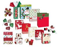 Holiday Gift Wrapping Paper Set for Christmas Gifts - Christmas Wrapping Paper | Gift Bag | Christmas Bows | Curling Ribbon | Gift Tags Christmas Tags with String | Christmas Tissue Paper