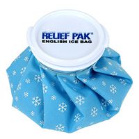 Relief Pak English-Style Ice Bag / Pack Cold Therapy to Reduce Swelling, Decrease Pain and Offer Cold Compression Relief from Bruises, Migraines, Aches, Swellings, Headaches and Fever, 6" Diameter
