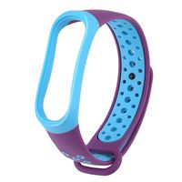 MIMEI Replacement Band for Xiaomi Mi Band 4, Breathable Sport Silicone Wristbands Bracelet for Woman Men Ventilate Sport Soft Wristband Wrist Strap (10 X 6 X 3 cm, Purple)