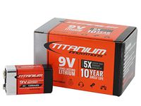 Titanium Innovations 9V 1200mAh Lithium Primary Batteries - 10 Pack Contractor Pack