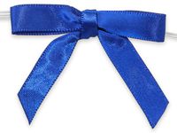 ROYAL BLUE 2" Pre-Tied Satin Bowswith 4-1/2" Twist Ties~ 3/8" ribbon 20 unit, 12 pack per unit.