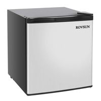 ROVSUN 1.1 CU.FT Upright Freezer with Reversible Stainless Steel Single Door, Removable Shelves (1.1 cu.ft.)