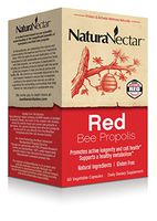 NaturaNectar Natural Red Bee Propolis – Antioxidant Supplement, Healthy Inflammation Response & Immune Support – Premium Brazilian Propolis Flavonoids, Turmeric & Chaga Mushroom Alternative (60 Ct)