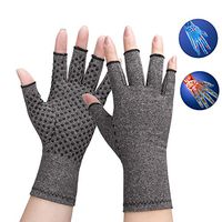 Arthritis Compression Gloves - Relieve Raynauds Disease Alleviate Rheumatoid Pains, Ease MuscleTension and Osteoarthritis,Reduce Muscle Soreness, for Women Men Grips Fingerless Design (1 Pair) Medium