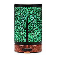 Essential Oil Diffuser ASAWASA Aroma Mist Humidifiers For Bedroom Home Office Livingroom,Metal Aromatherapy Diffusers with Waterless Auto Shut-Off Protection 7Colors Changed LED Nightlight(Fruit tree)