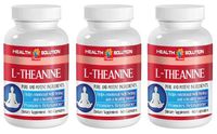 Sleeping aid All Natural - L-Theanine 200MG - Promotes Relaxation - Nitric Oxide activator - 3 Bottles (180 Capsules)