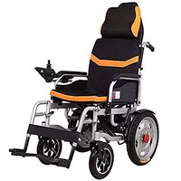 HWZLOIK Wheelchair, Elderly Electric Wheelchair Smart Scooter Fully Automatic Light Folding Multi-Function Disabled, Size -114x65x94cm