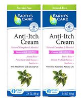 Earth's Care Anti-Itch Cream, No Parabens, Steroids, Artificial Colors Or Fragrances, Allergy-Tested 2.4 OZ (2 Tubes)