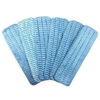 Arkwright Microfiber Wet Mop Pad Pack of 6 (18 inch, Blue)