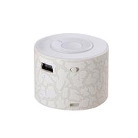 SUPPION Fashion Flower Pattern Portable Mini HD Stereo Bass Speakers Music Player MP3 TF Speaker Bluetooth Speaker (One Size, White)