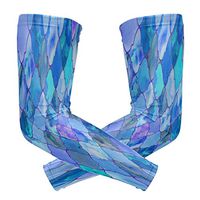 ZZKKO Mermaid Fish Scale Cooling Arm Sleeves Cover Uv Sun Protection for Men Women Running Golf Cycling Arm Warmer Sleeves 1 Pair