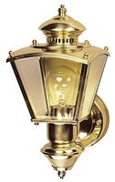 Heathco HZ-4150-PB Polished Brass Charleston Style Motion Activated Lantern