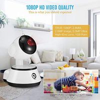 Home Security Camera, DIGOO-M1Z 1080P Wireless Wifi IP Camera, Baby Monitor, Surveillance System with Pan/Tilt/Zoom Function, Night Vision, Motion Detection, ONVIF Support, Remote Control, White