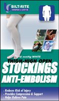 Bilt-Rite Mastex Health Thigh High Anti Embolism Stockings, White, X-Large
