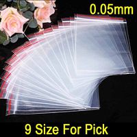 100pcs/pack Jewelry Ziplock Zip Zipped Lock Reclosable Plastic Poly Clear Bags 0.05mm (External Size 5cm x 7cm)