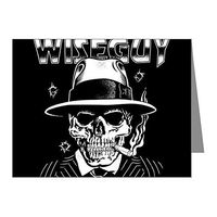 Note Card Wiseguy Skeleton Smoking Cigar