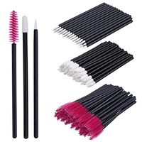 Ferbixo 150 Pieces Disposable Lip Brushes Eyeliner Brushes Eyelash Mascara Brushes Makeup Tool Kits