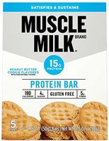 Muscle Milk Protein Bars! Peanut Butter Cookie And Chocolate Peanut Butter! 5 Bars Per Box! Pre Workout! Post Workout! Perfect On The Go Snack! Delicious! (Peanut Butter Cookie)