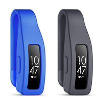 KIMILAR Clip Holder Compatible with Fitbit Inspire/Inspire HR Accessory Clip [2 Pack], Sport Silicone Replacement Clip Holder Smart Clip (Blue+Grey)
