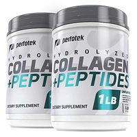 Perfotek USA Collagen Peptides Hydrolyzed Powder 16oz Pack of 2 Non-GMO Grass-Fed Gluten-Free Kosher Unflavored -Easy To Mix Drink - Premium Beef Collagen Powder 1 pound