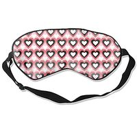 Repetitive Love Mindfold Sleeping Eye Mask for Women Men Girls Adults Eyepatch Blindfold Shade Travel Natural Sleep Aid Cover Light Guide Relax