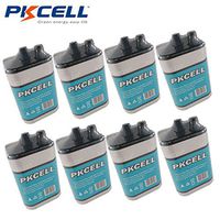 Pkcell 6 Volt Lantern Battery with Spring Terminal (8pc Heavy Duty Battery)