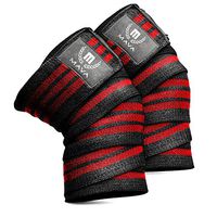Knee Wraps for Cross Training WODs,Gym Workout,Weightlifting,Fitness & Powerlifting– Pair- Best Knee Straps for Squats -for Men & Women- 72"-Compression and Elastic Support by Mava8482;
