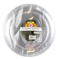 Clear Round Plastic Plates | 20ct (7")