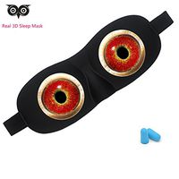 Sinocles Sleep Eye Mask with 3D Funny Eye Labeling Ultra Lightweight Breathable Eyeshade Adjustable Strap for Men Women and Kids with Earplug Gift