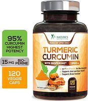 Turmeric Curcumin with BioPerine 95% Curcuminoids 1950mg with Black Pepper for Best Absorption, Made in USA, Best Vegan Joint Support, Turmeric Supplement Pills by Natures Nutrition - 120 Capsules