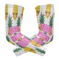 WXLIFE Cute Pineapple Pattern Quote Sun Uv Protection Sport Arm Sleeves for Men Women Kids Running Basketball Cycling Arm Warmer Sleeves 1 Pair