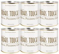 Midas Touch Metal Polishing Cream – 2lb, Cleaner & Polishing Rouge for Sterling Silver, Gold, Brass & Other Metals, 6pack, by Rolite