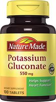 Nature Made Potassium Gluconate 550mg, 100 Tablets (Pack of 2)