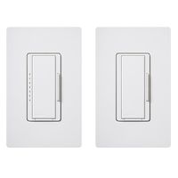 Lutron Maestro Dimmer Switch for Halogen and Incandescent Bulbs with Companion Dimmer, 600-Watt, Single-Pole or 3-Way, MAW-603-RH-WH, White