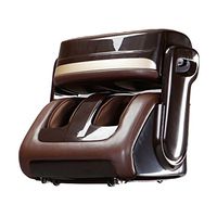 Kleasant Professional Shiatsu Foot Massager Electric Heat Kneading, Adjustable 3D Full-Wrapped Air Compression Massage Machine with Foot Roller, PEDISSAGE Brown