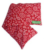 Warmables Back Log Natural Heat Pad Pillow red Bandana