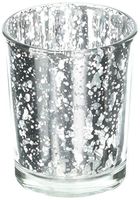 Darice David Tutera Silver Spot Plating Glass Votive Cup