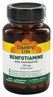 Country Life - Vitamin B1 with Benfotiamine, 150 mg - 60 Vegetarian Capsules