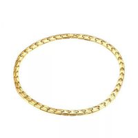 HiTreasure Men's Gold Pure Titanium Magnetic Therapy Link Chain Necklace for Neck Arthritis Headaches